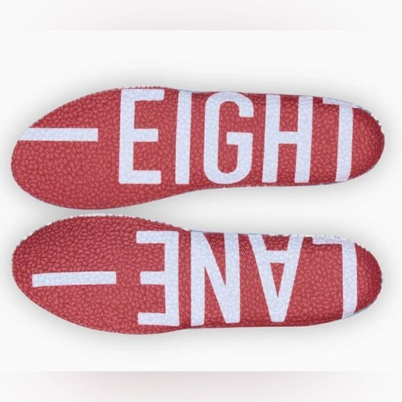 NWT Lane Eight Unisex Relay Trainer Athletic Tennis Shoe White/Yellow -Size M 11 - Picture 8 of 9